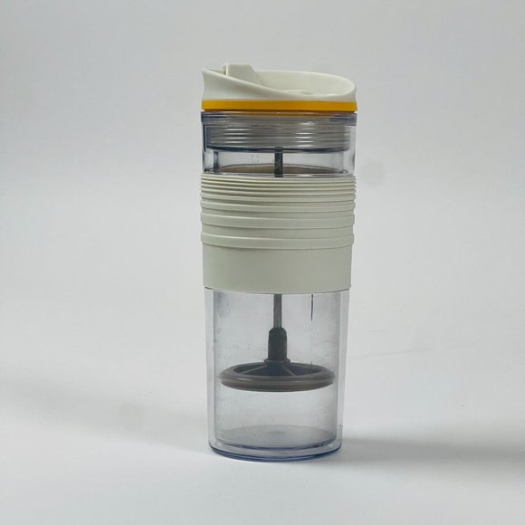 Starbucks Bodum French Press Clear Acrylic Tumbler 16oz on the go Travel Cup - Picture 1 of 7